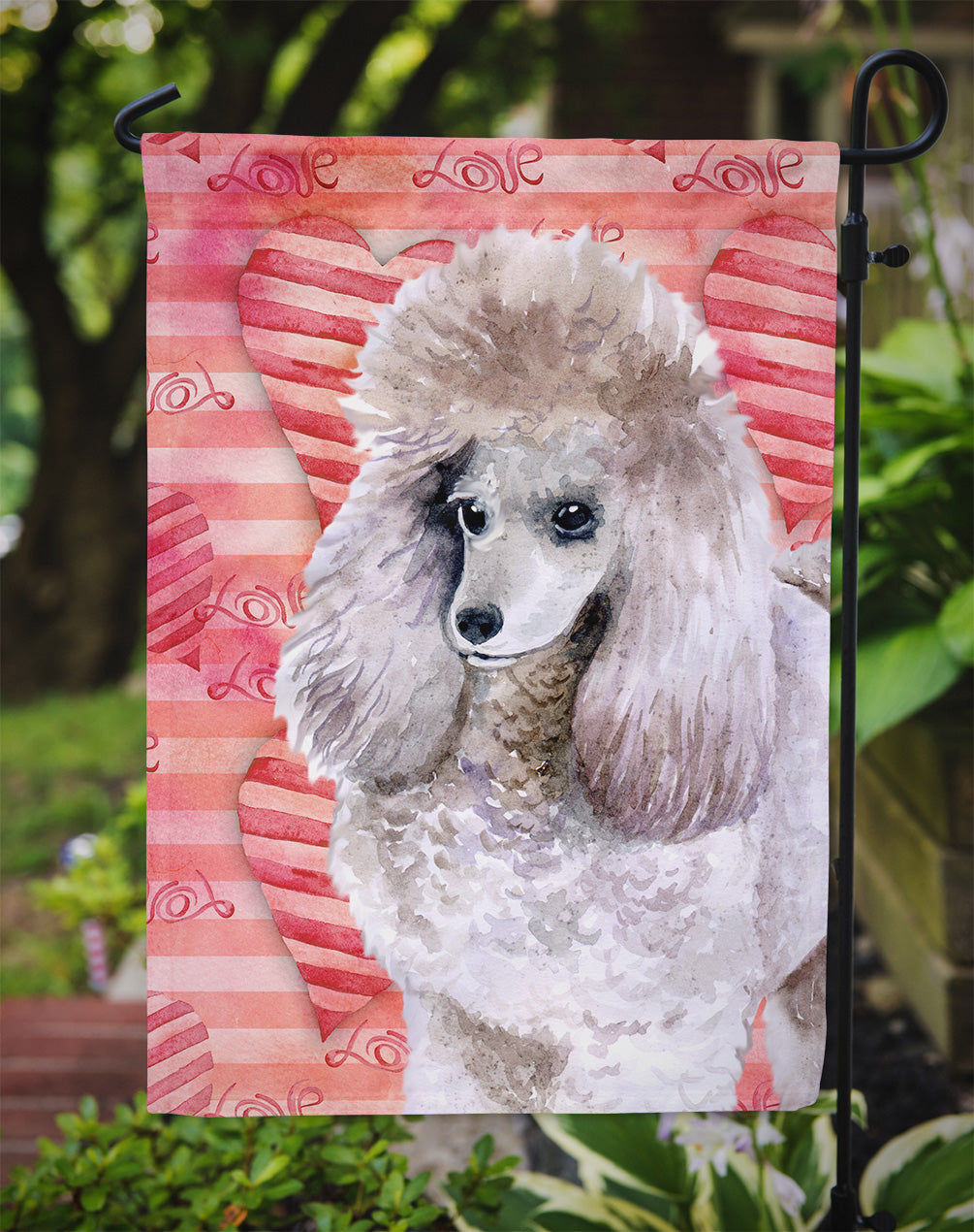 Poodle Love Garden Flag Mailbox Decorative Yard Banner Outside Patio Artwork for Flower Beds, Garden Size, Multicolor