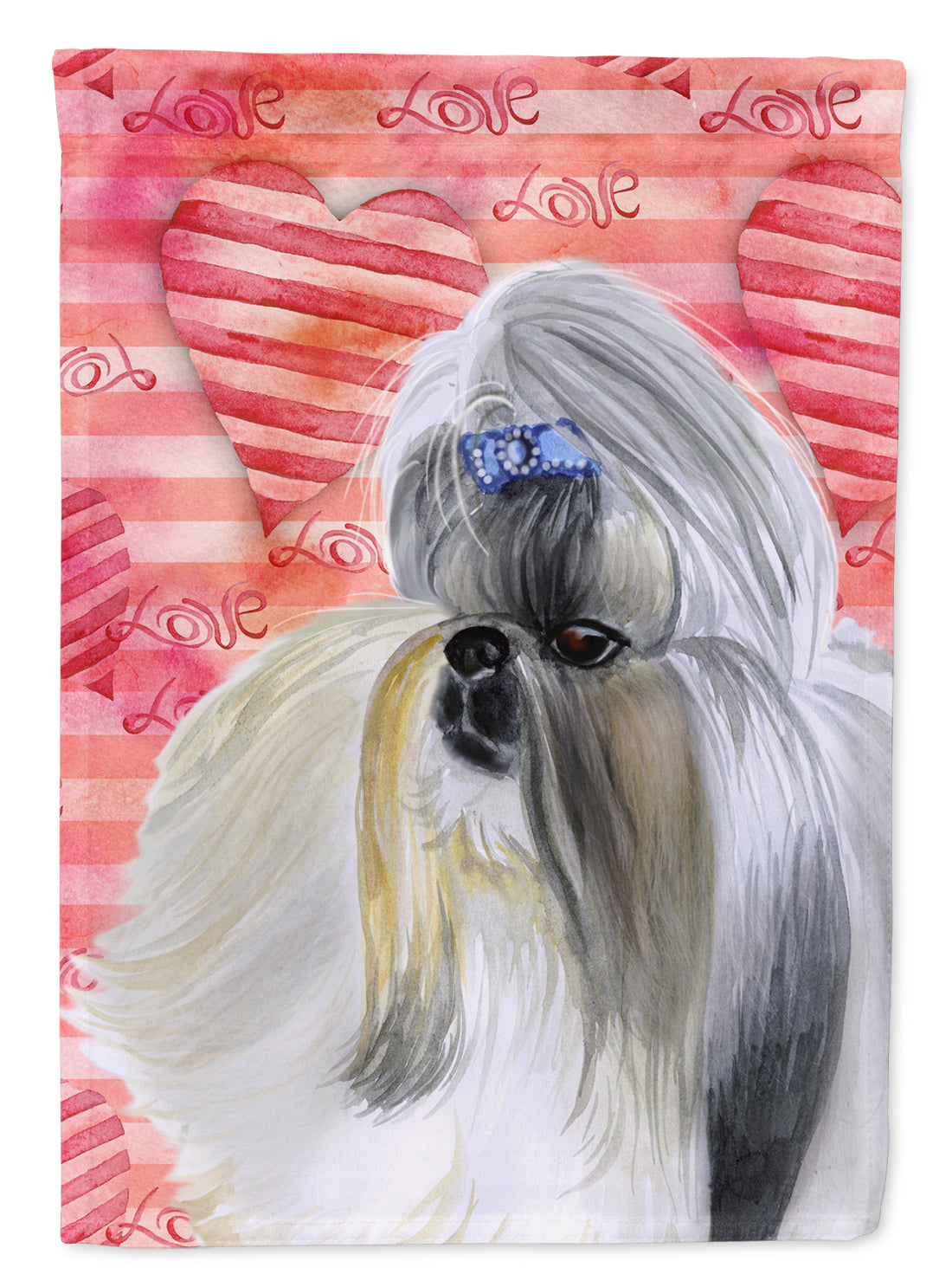 Shih Tzu Love Garden Flag Mailbox Decorative Yard Banner Outside Patio Artwork for Flower Beds, Garden Size, Multicolor