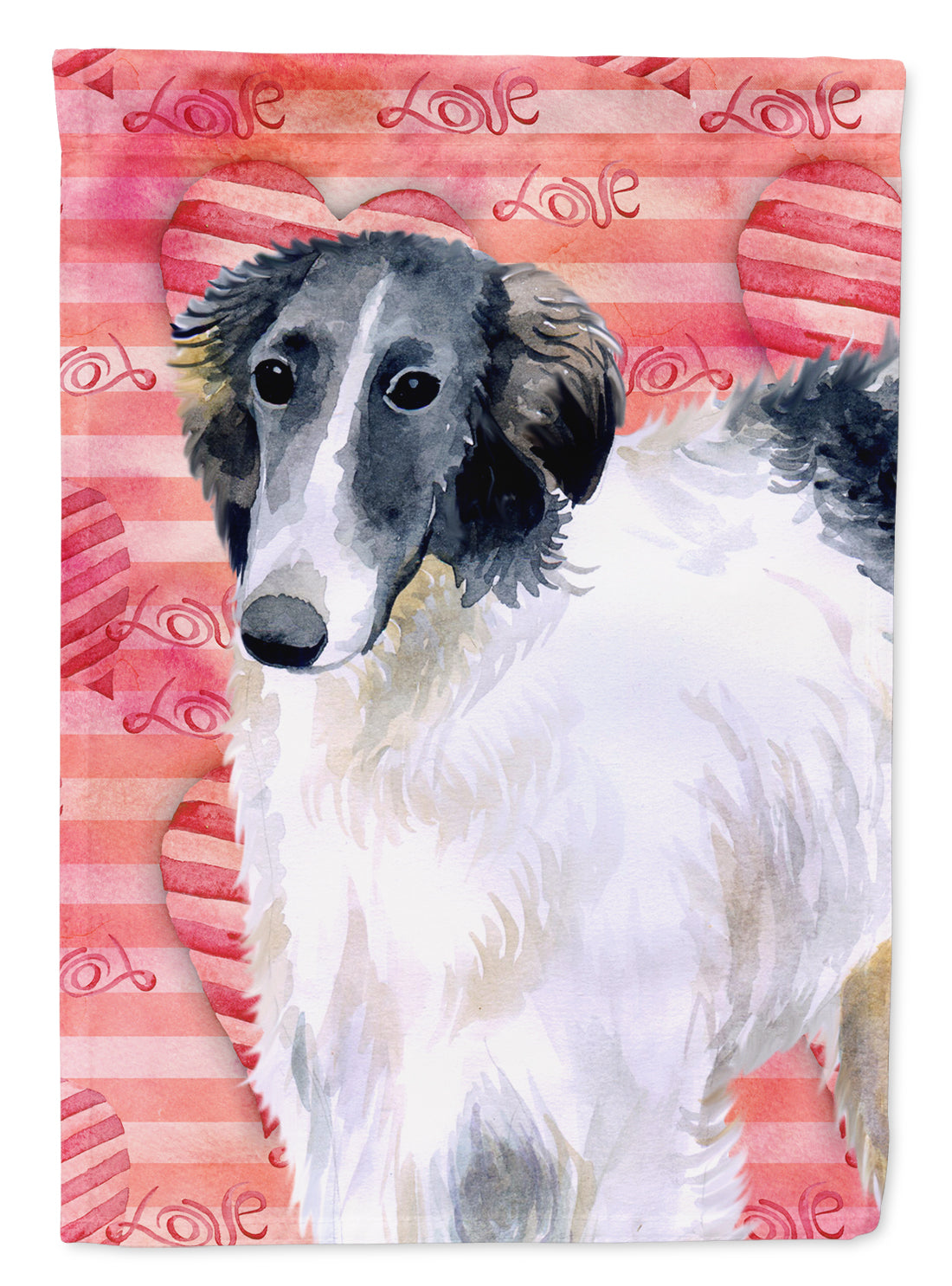 Borzoi Love Garden Flag Mailbox Decorative Yard Banner Outside Patio Artwork for Flower Beds, Garden Size, Multicolor