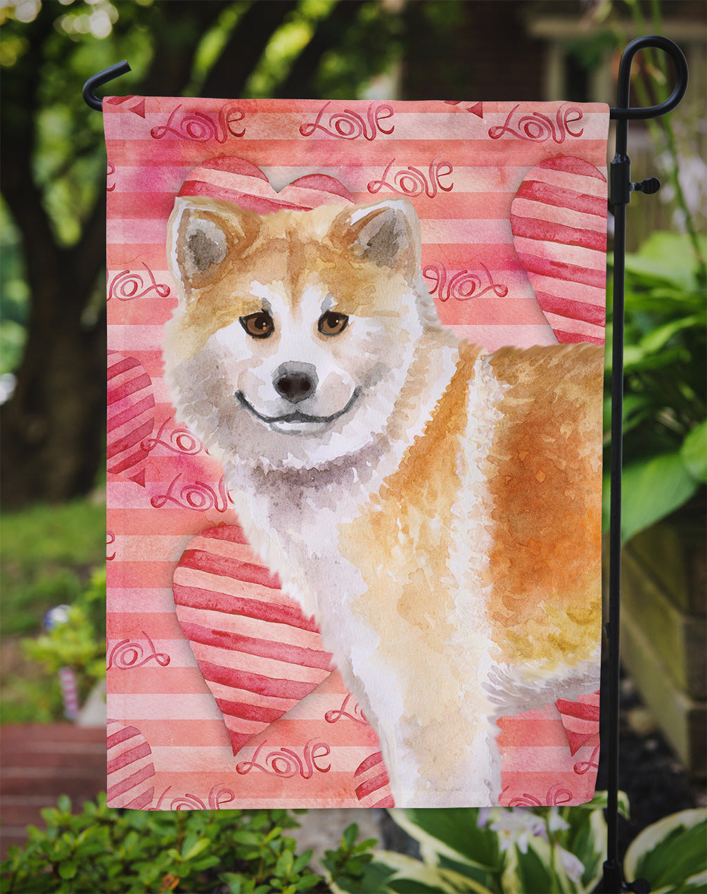 Shiba Inu Love Garden Flag Mailbox Decorative Yard Banner Outside Patio Artwork for Flower Beds, Garden Size, Multicolor