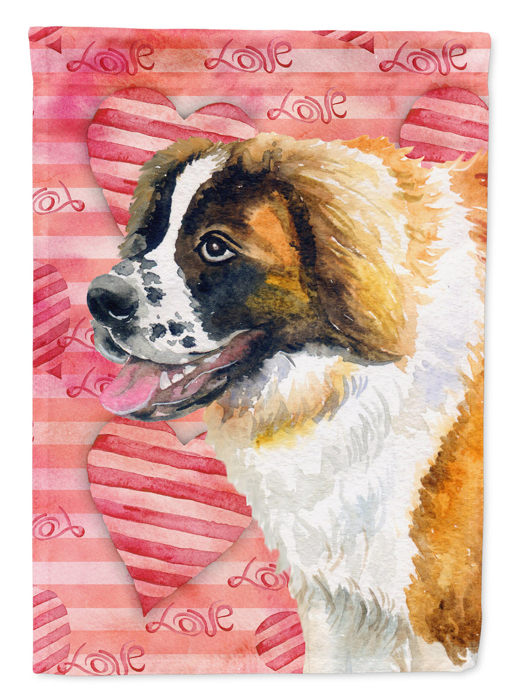 Saint Bernard Love Garden Flag Mailbox Decorative Yard Banner Outside Patio Artwork for Flower Beds, Garden Size, Multicolor