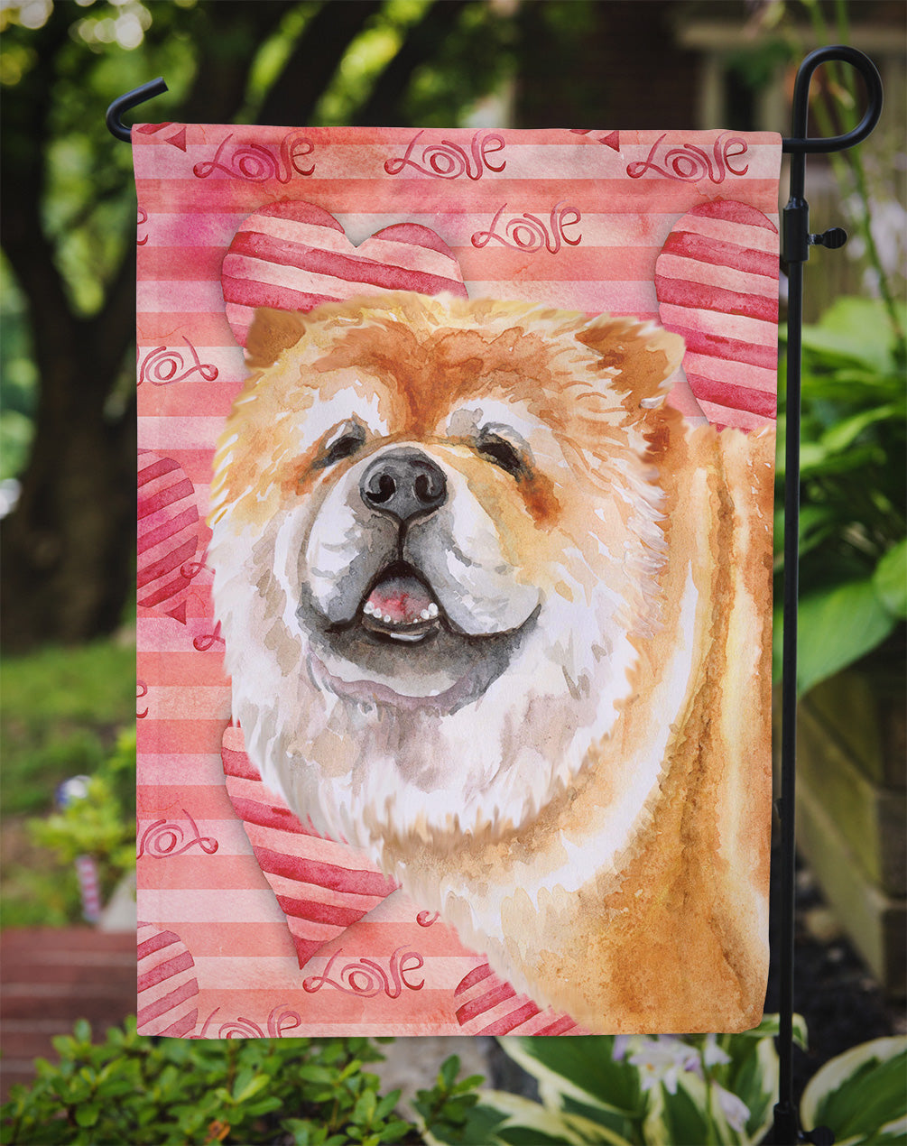 Chow Chow Love Garden Flag Mailbox Decorative Yard Banner Outside Patio Artwork for Flower Beds, Garden Size, Multicolor