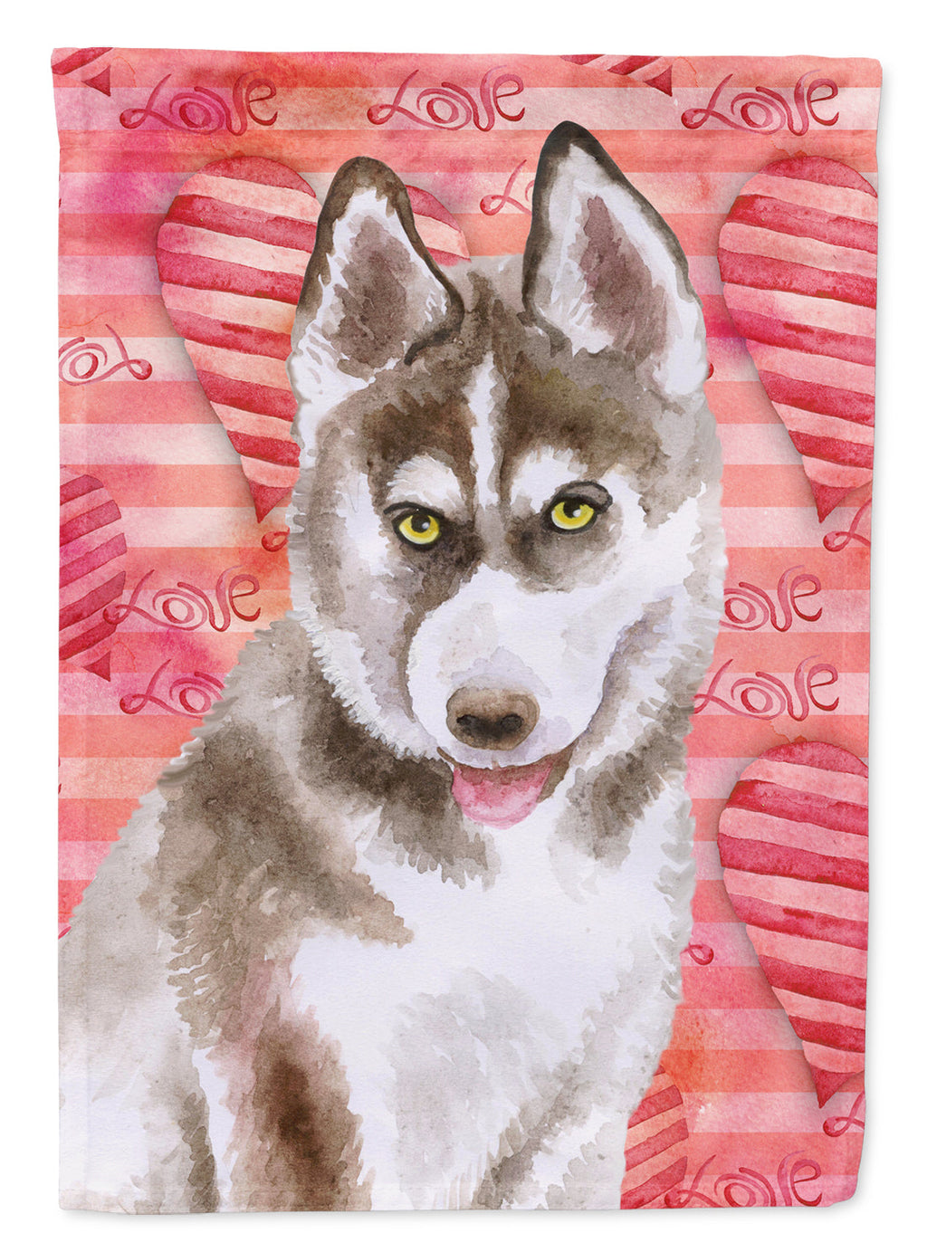 Siberian Husky Grey Love Garden Flag Mailbox Decorative Yard Banner Outside Patio Artwork for Flower Beds, Garden Size, Multicolor