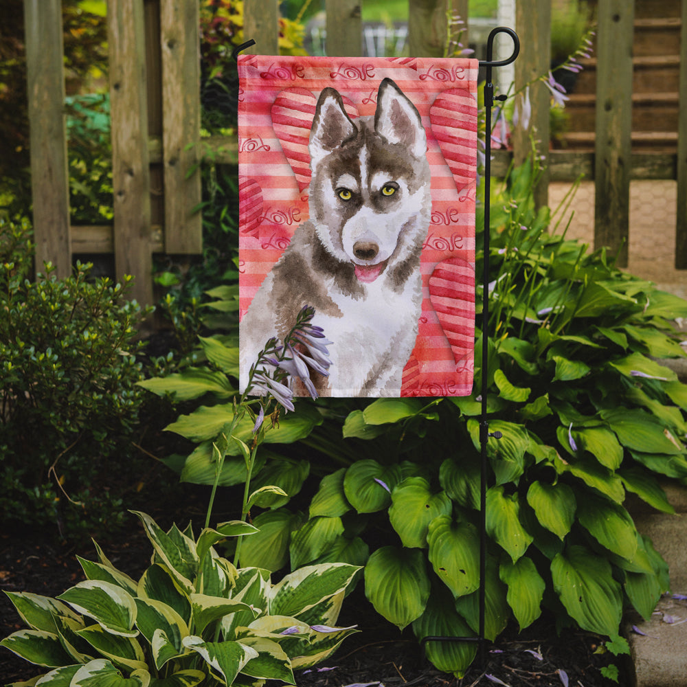 Siberian Husky Grey Love Garden Flag Mailbox Decorative Yard Banner Outside Patio Artwork for Flower Beds, Garden Size, Multicolor