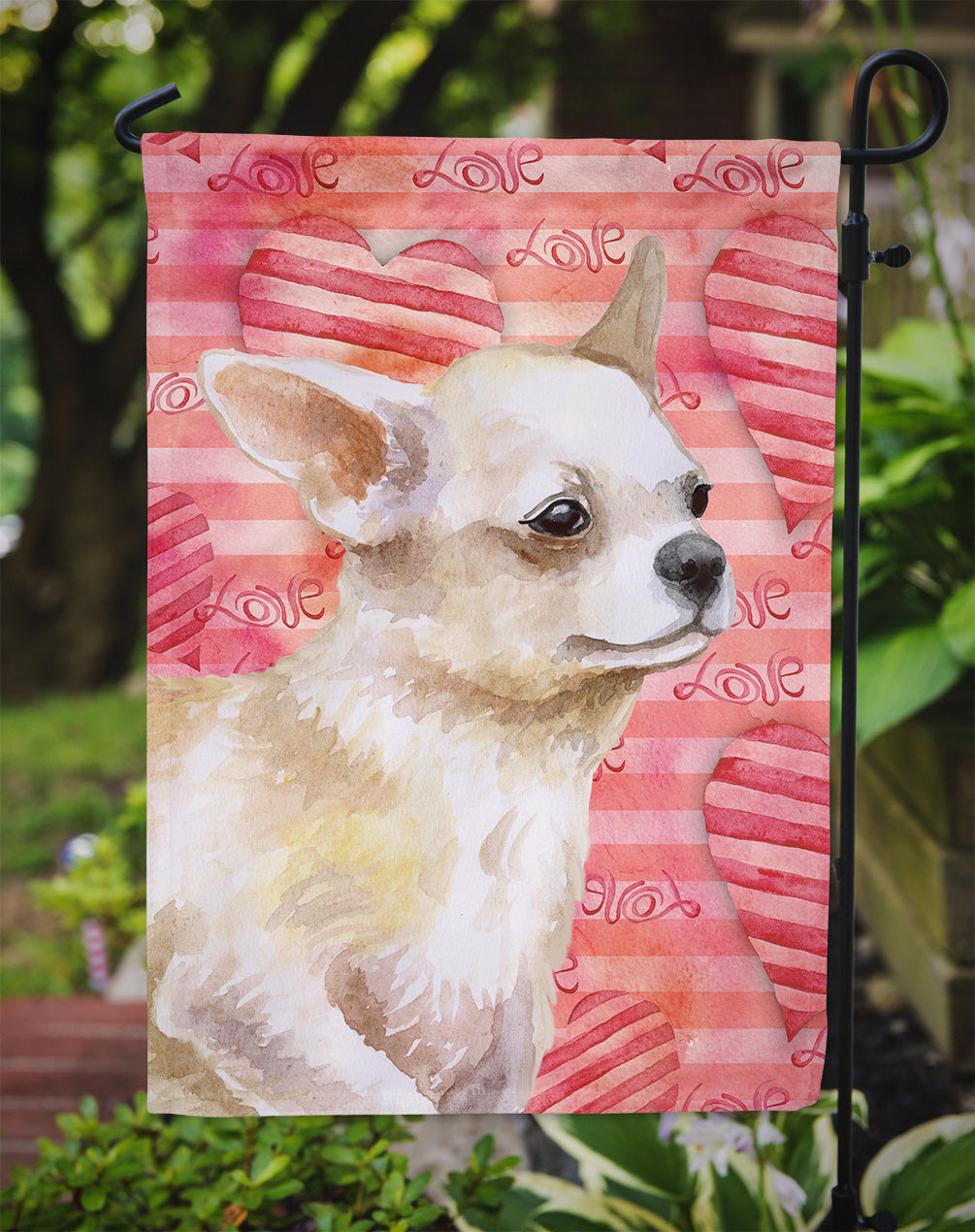 Chihuahua Leg up Love Garden Flag Mailbox Decorative Yard Banner Outside Patio Artwork for Flower Beds, Garden Size, Multicolor