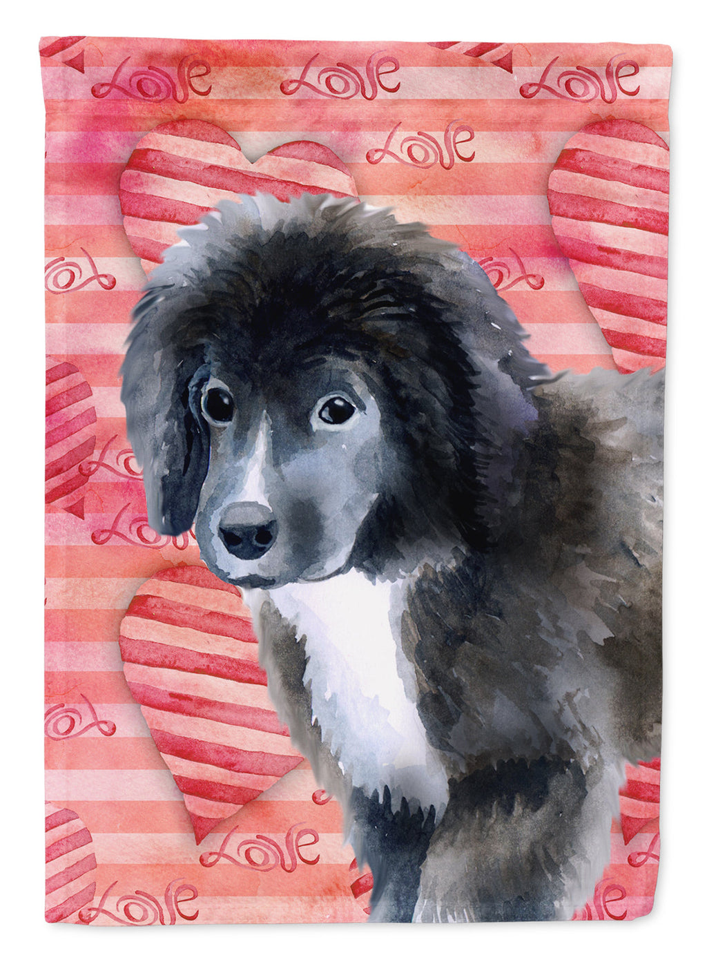 Newfoundland Puppy Love Garden Flag Mailbox Decorative Yard Banner Outside Patio Artwork for Flower Beds, Garden Size, Multicolor