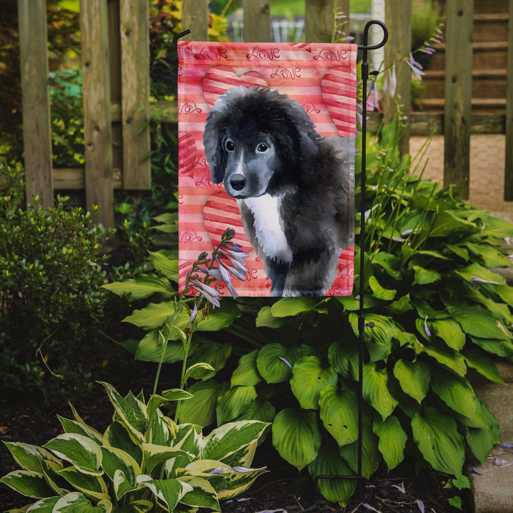 Newfoundland Puppy Love Garden Flag Mailbox Decorative Yard Banner Outside Patio Artwork for Flower Beds, Garden Size, Multicolor