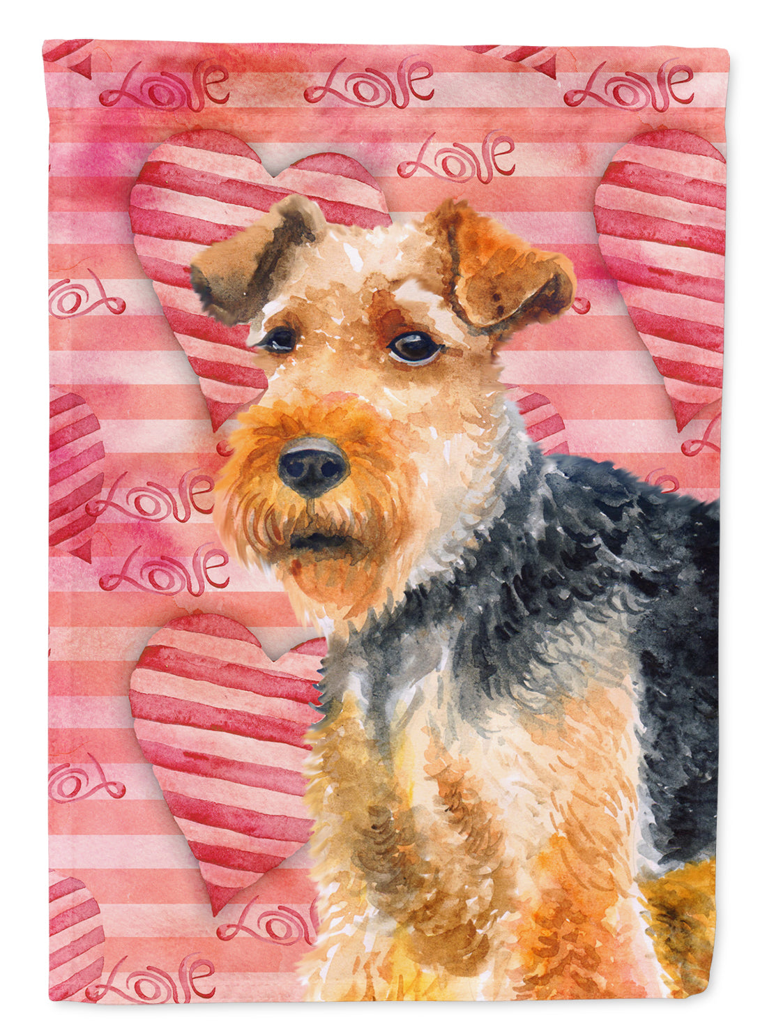 Welsh Terrier Love Garden Flag Mailbox Decorative Yard Banner Outside Patio Artwork for Flower Beds, Garden Size, Multicolor