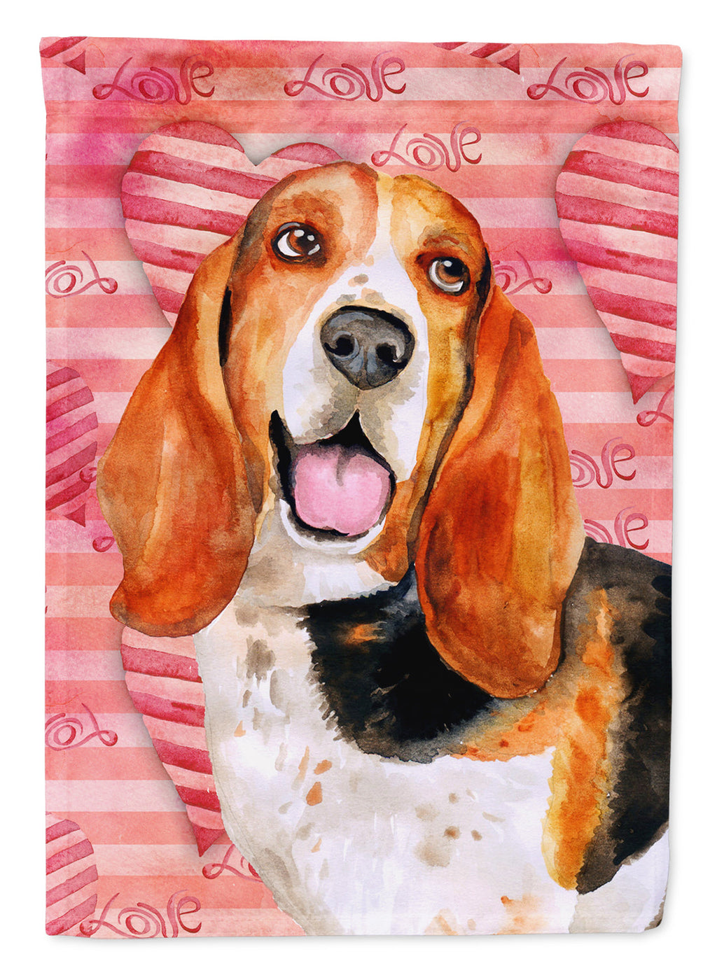 Basset Hound Love Garden Flag Mailbox Decorative Yard Banner Outside Patio Artwork for Flower Beds, Garden Size, Multicolor