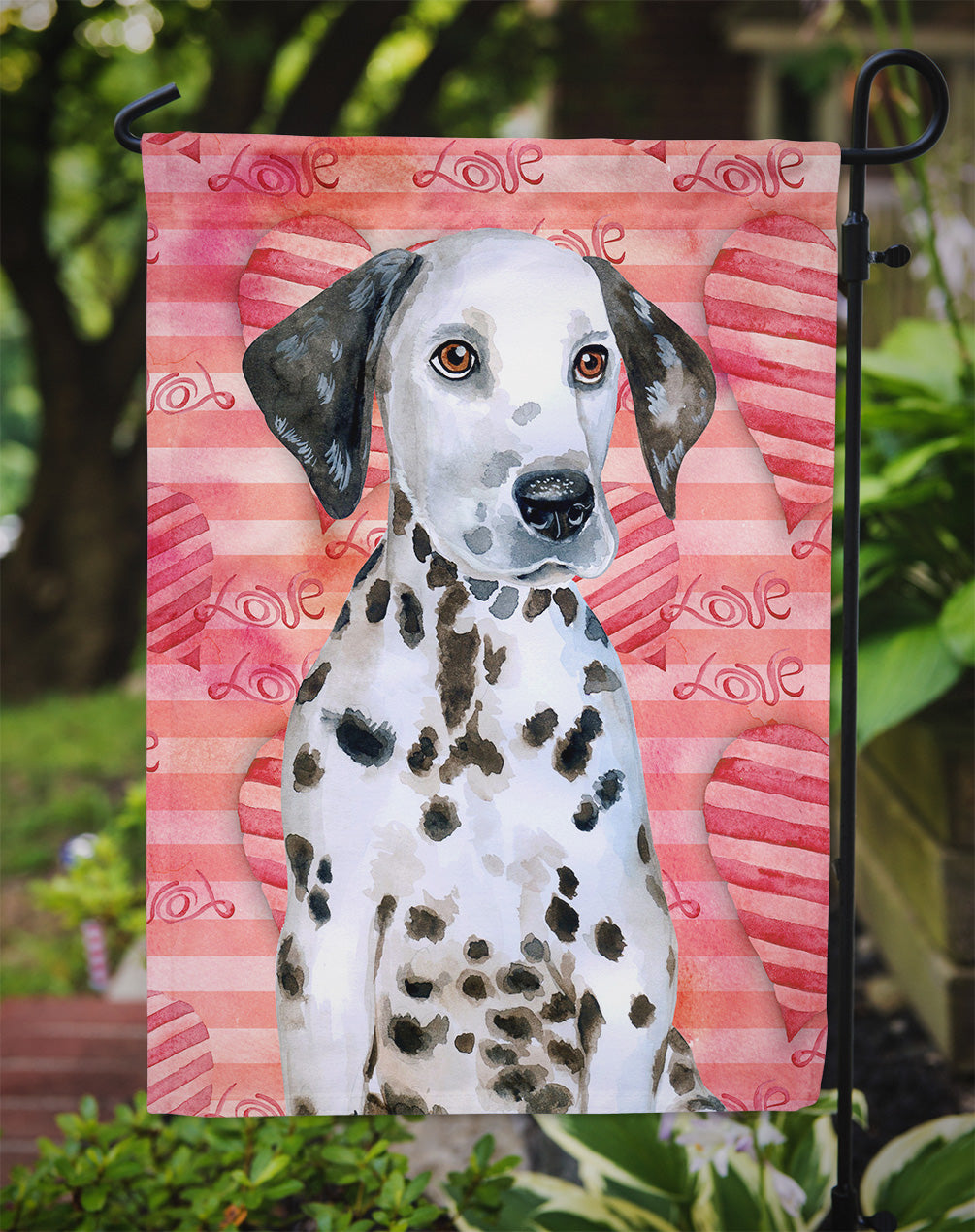 Dalmatian Puppy Love Garden Flag Mailbox Decorative Yard Banner Outside Patio Artwork for Flower Beds, Garden Size, Multicolor