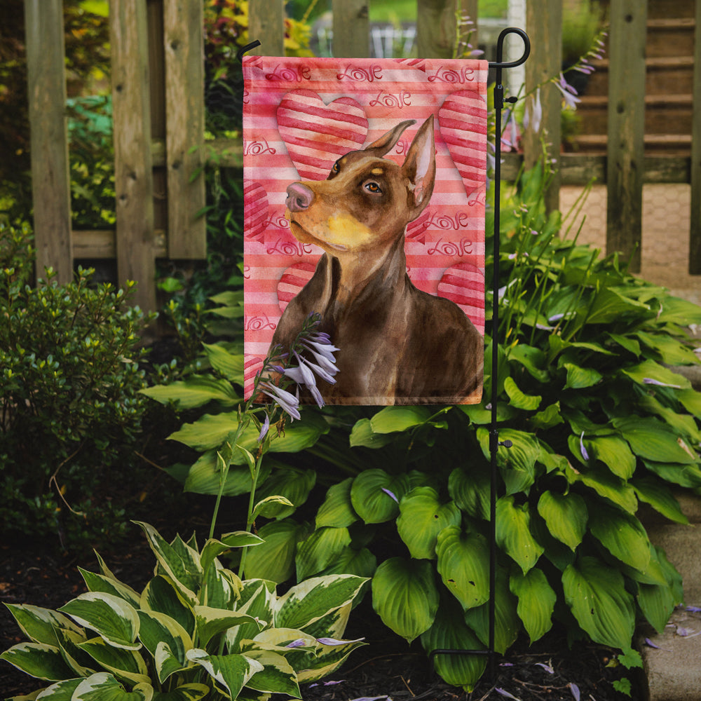 Doberman Pinscher Love Garden Flag Mailbox Decorative Yard Banner Outside Patio Artwork for Flower Beds, Garden Size, Multicolor