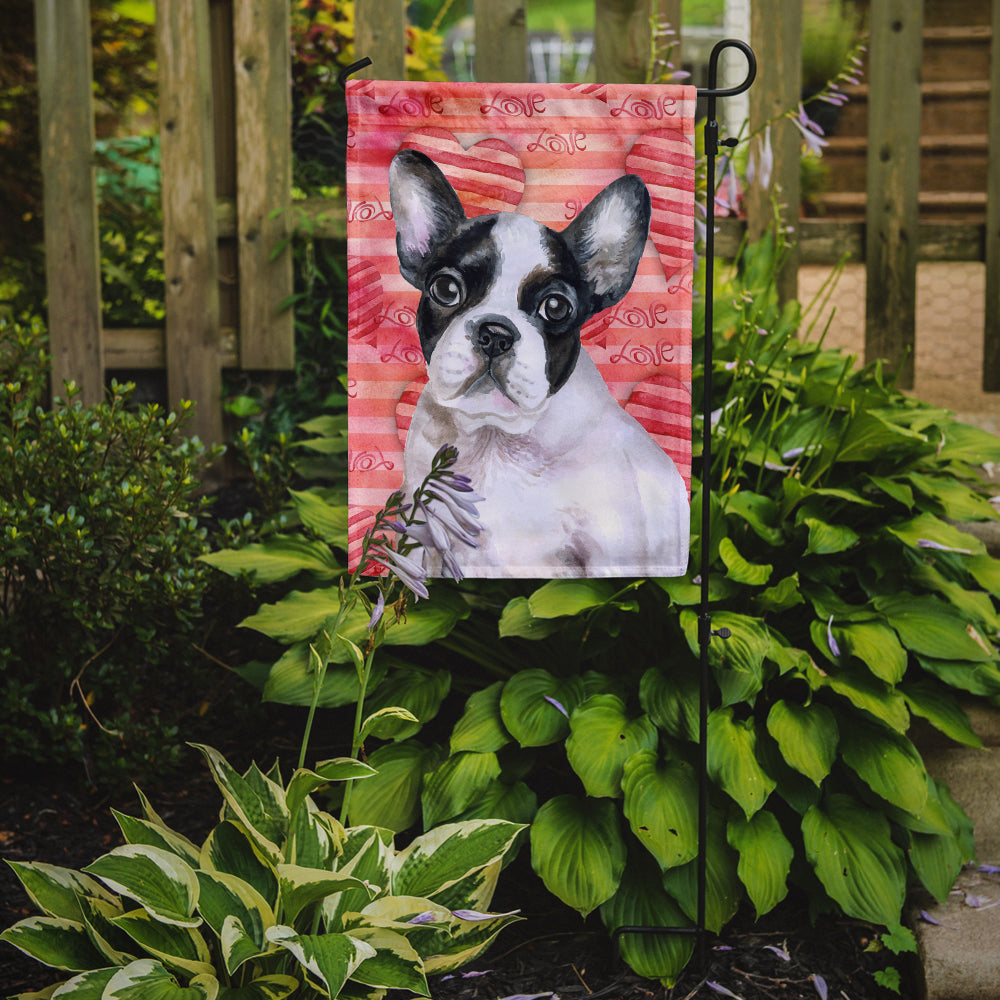 French Bulldog Black White Love Garden Flag Mailbox Decorative Yard Banner Outside Patio Artwork for Flower Beds, Garden Size, Multicolor