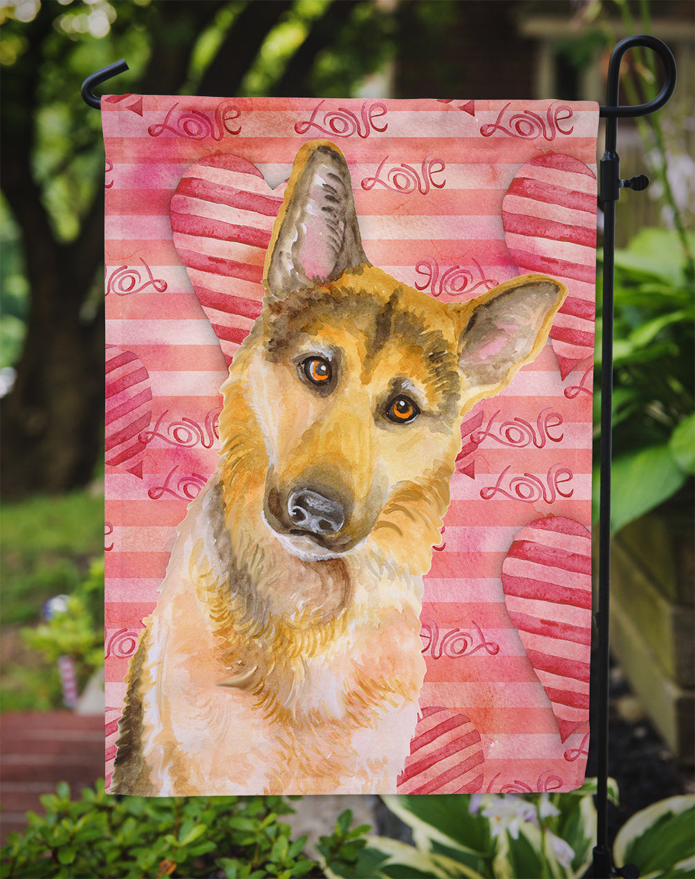 German Shepherd #2 Love Garden Flag Mailbox Decorative Yard Banner Outside Patio Artwork for Flower Beds, Garden Size, Multicolor