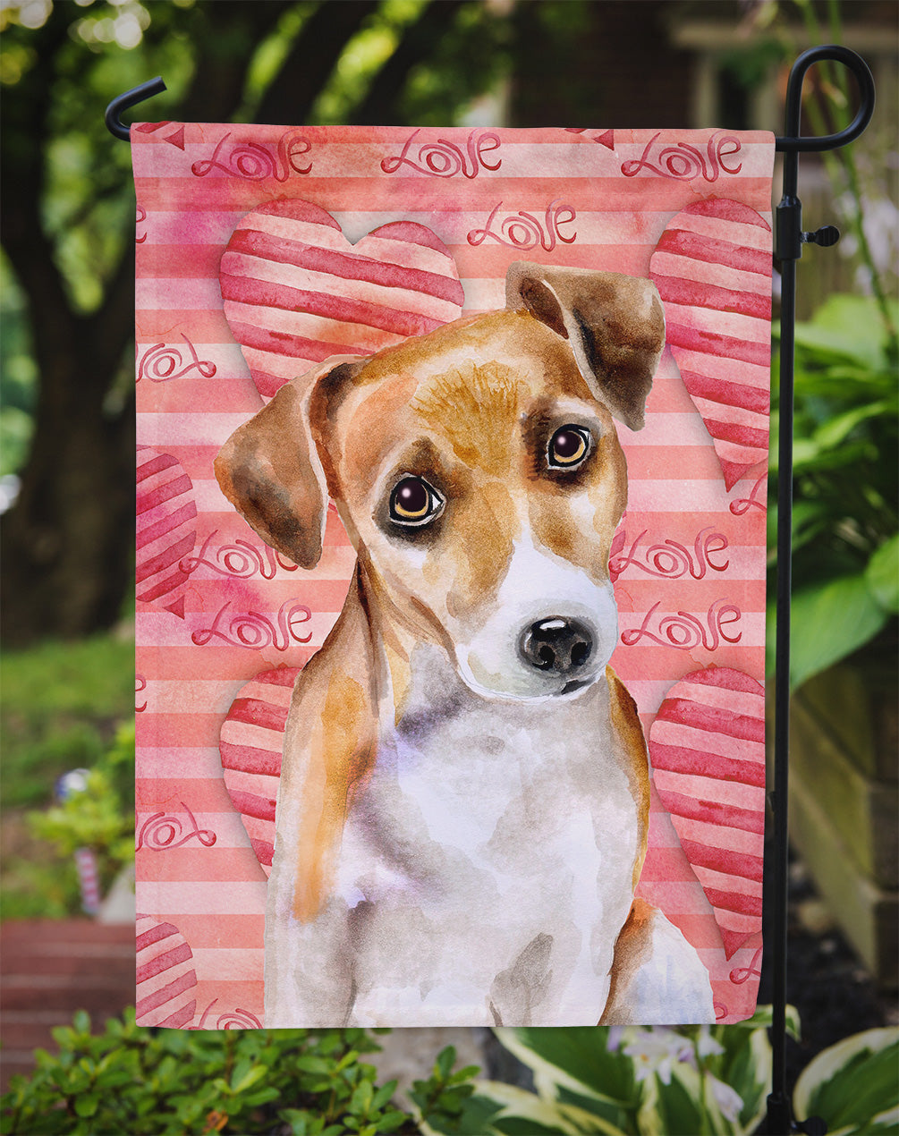 Jack Russell Terrier #2 Love Garden Flag Mailbox Decorative Yard Banner Outside Patio Artwork for Flower Beds, Garden Size, Multicolor
