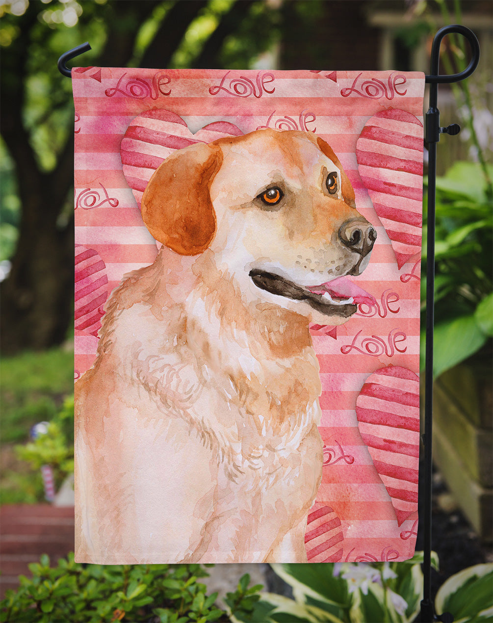Labrador Retriever Love Garden Flag Mailbox Decorative Yard Banner Outside Patio Artwork for Flower Beds, Garden Size, Multicolor