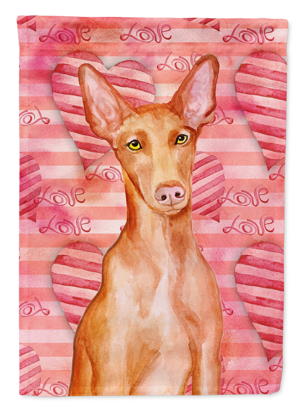 Pharaoh Hound Love Garden Flag Mailbox Decorative Yard Banner Outside Patio Artwork for Flower Beds, Garden Size, Multicolor
