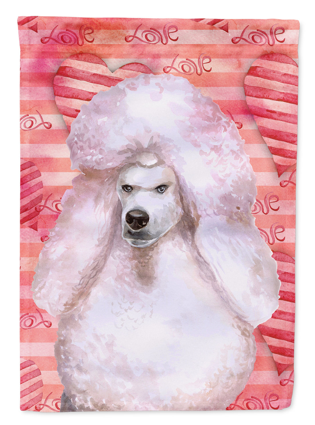 White Standard Poodle Love Garden Flag Mailbox Decorative Yard Banner Outside Patio Artwork for Flower Beds, Garden Size, Multicolor