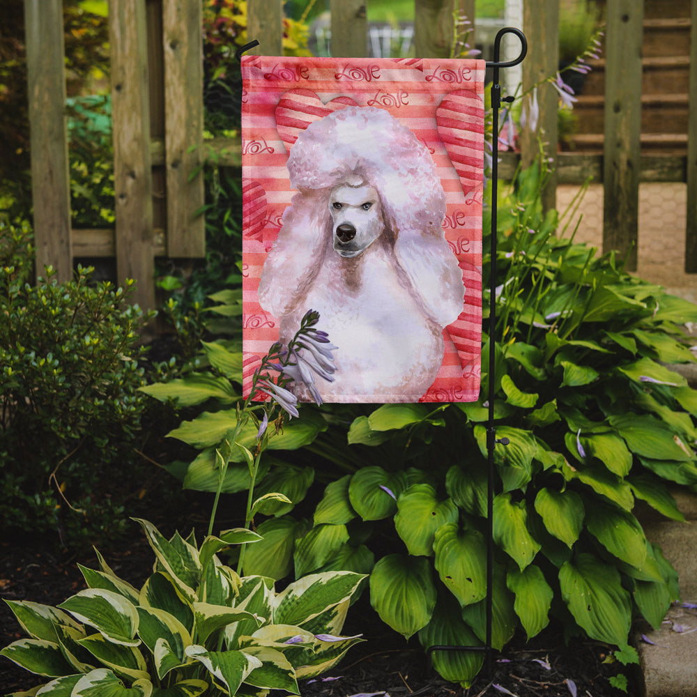 White Standard Poodle Love Garden Flag Mailbox Decorative Yard Banner Outside Patio Artwork for Flower Beds, Garden Size, Multicolor
