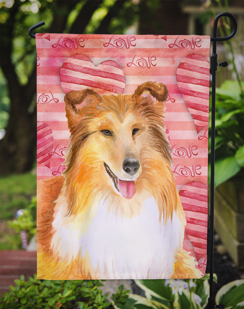 Sheltie Love Garden Flag Mailbox Decorative Yard Banner Outside Patio Artwork for Flower Beds, Garden Size, Multicolor