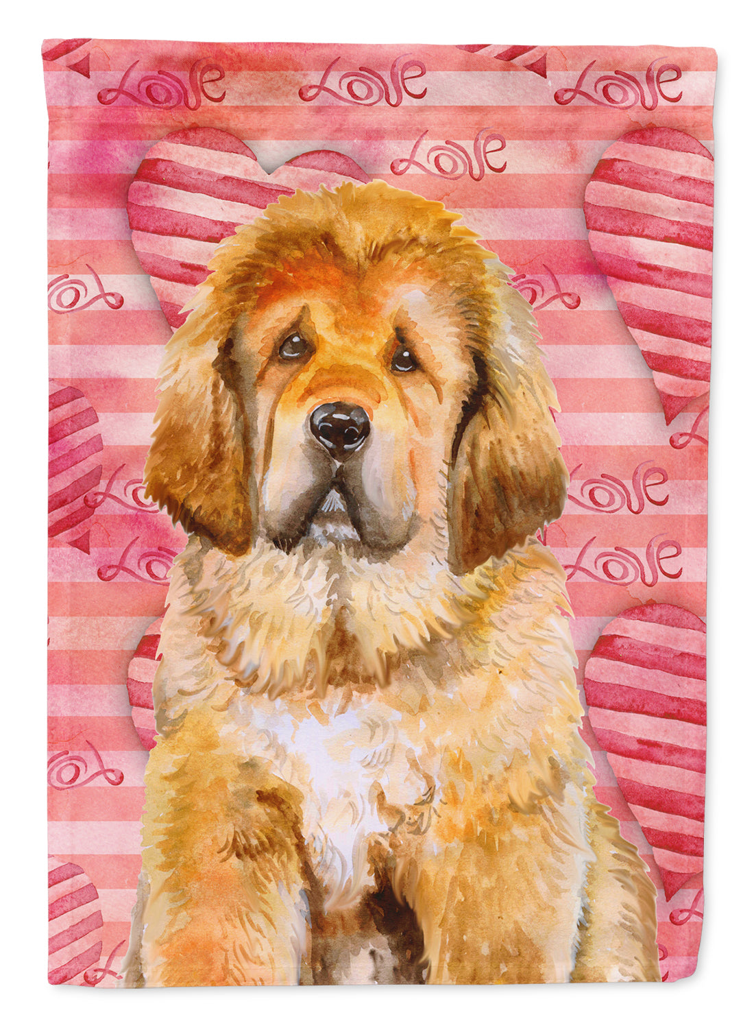 Tibetan Mastiff Love Garden Flag Mailbox Decorative Yard Banner Outside Patio Artwork for Flower Beds, Garden Size, Multicolor