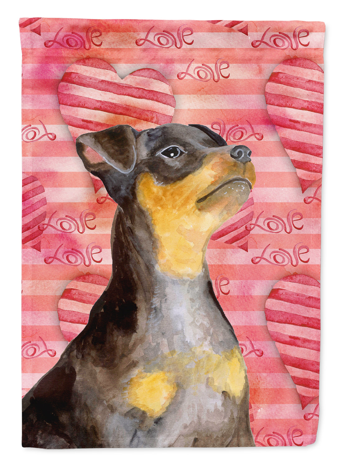 Miniature Pinscher #2 Love Garden Flag Mailbox Decorative Yard Banner Outside Patio Artwork for Flower Beds, Garden Size, Multicolor