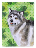 Alaskan Malamute St Patrick's Garden Flag Mailbox Decorative Yard Banner Outside Patio Artwork for Flower Beds, Garden Size, Multicolor
