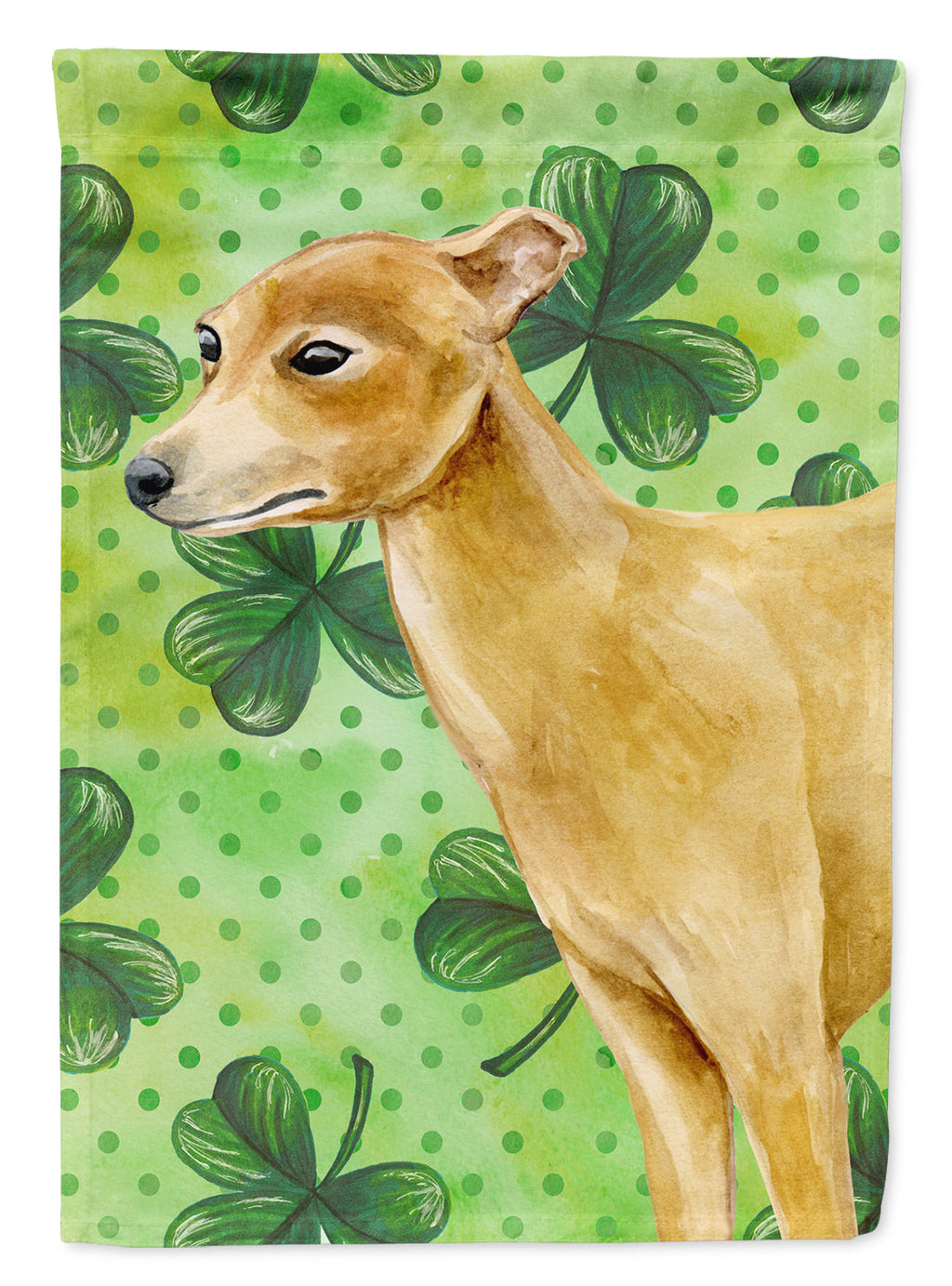 Italian Greyhound St Patrick's Garden Flag Mailbox Decorative Yard Banner Outside Patio Artwork for Flower Beds, Garden Size, Multicolor