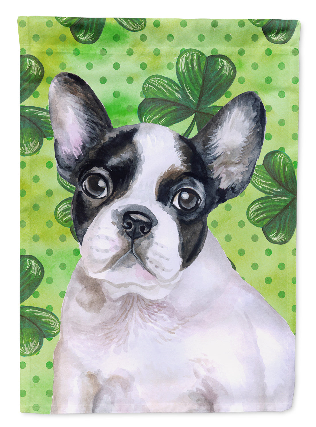 French Bulldog Black White St Patrick's Garden Flag Mailbox Decorative Yard Banner Outside Patio Artwork for Flower Beds, Garden Size, Multicolor