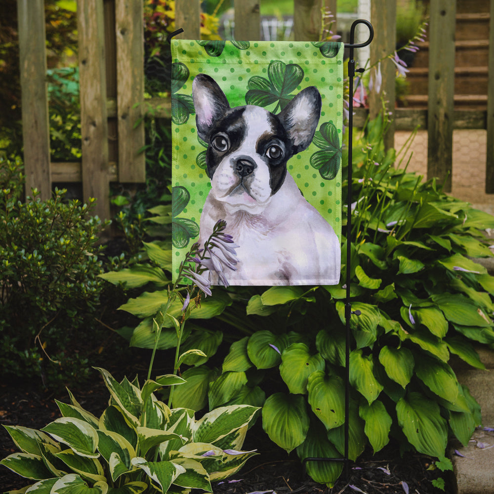 French Bulldog Black White St Patrick's Garden Flag Mailbox Decorative Yard Banner Outside Patio Artwork for Flower Beds, Garden Size, Multicolor