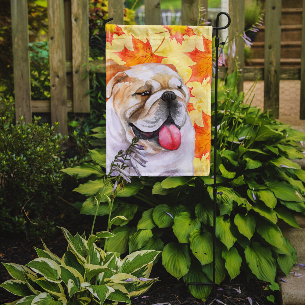 English Bulldog Fall Garden Flag Mailbox Decorative Yard Banner Outside Patio Artwork for Flower Beds, Garden Size, Multicolor