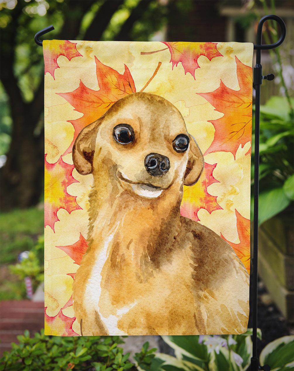Chihuahua Fall Garden Flag Mailbox Decorative Yard Banner Outside Patio Artwork for Flower Beds, Garden Size, Multicolor