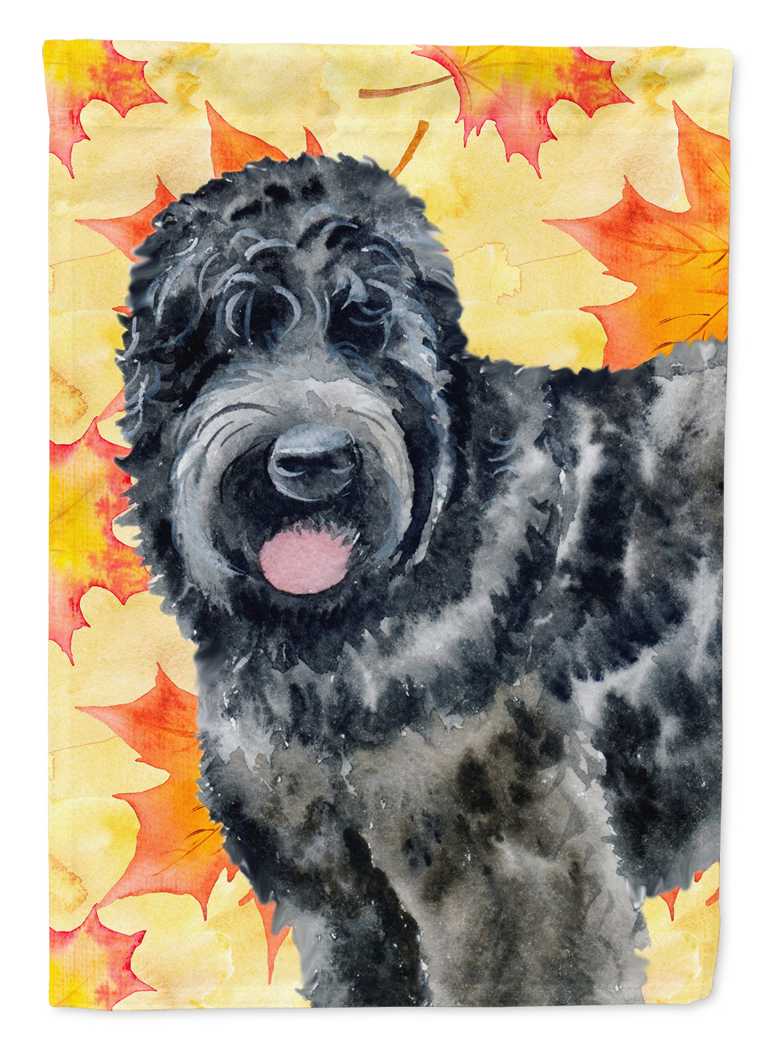 Black Russian Terrier Fall Garden Flag Mailbox Decorative Yard Banner Outside Patio Artwork for Flower Beds, Garden Size, Multicolor