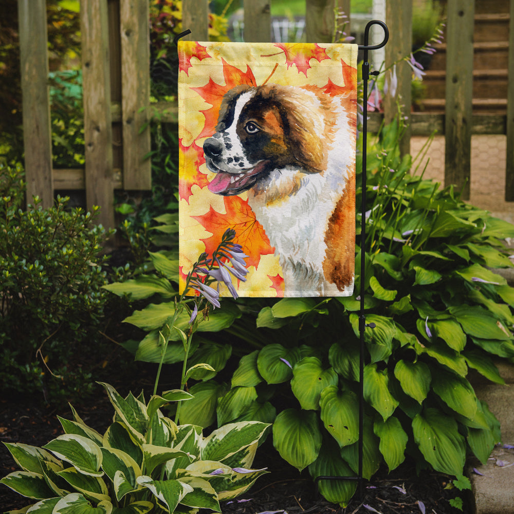 Saint Bernard Fall Garden Flag Mailbox Decorative Yard Banner Outside Patio Artwork for Flower Beds, Garden Size, Multicolor