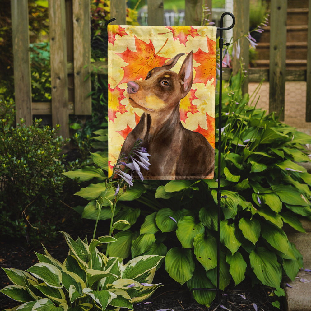 Doberman Pinscher Fall Garden Flag Mailbox Decorative Yard Banner Outside Patio Artwork for Flower Beds, Garden Size, Multicolor