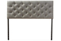 Baxton Studio Viviana Modern and Contemporary Grey Fabric Upholstered Button-tufted Full Size Headboard