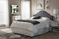 Baxton Studio Rita Modern and Contemporary Dark Grey Fabric Upholstered Full Size Headboard