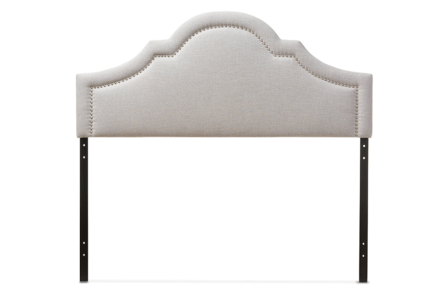 Baxton Studio Rita Modern and Contemporary Grayish Beige Fabric Upholstered Full Size Headboard