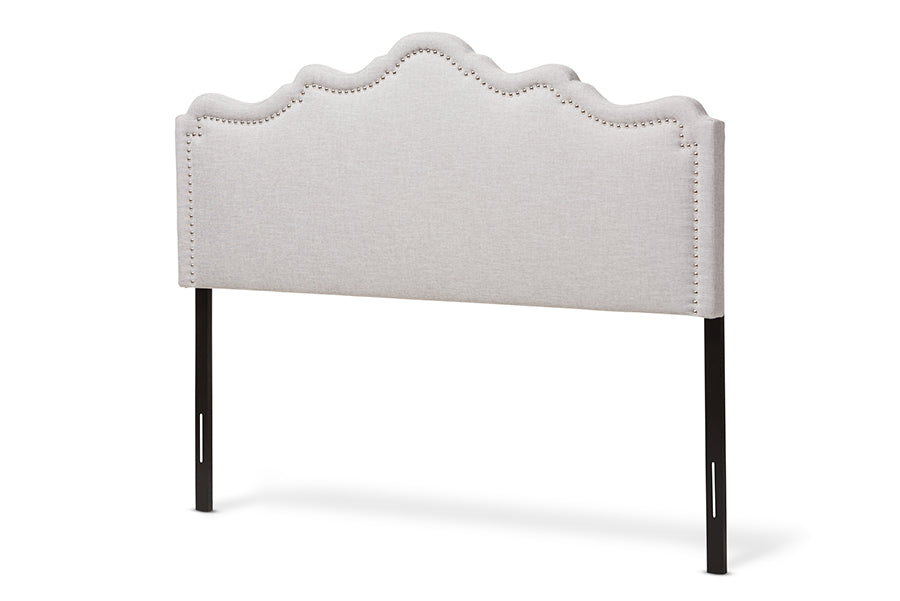 Baxton Studio Nadeen Modern and Contemporary Greyish Beige Fabric King Size Headboard