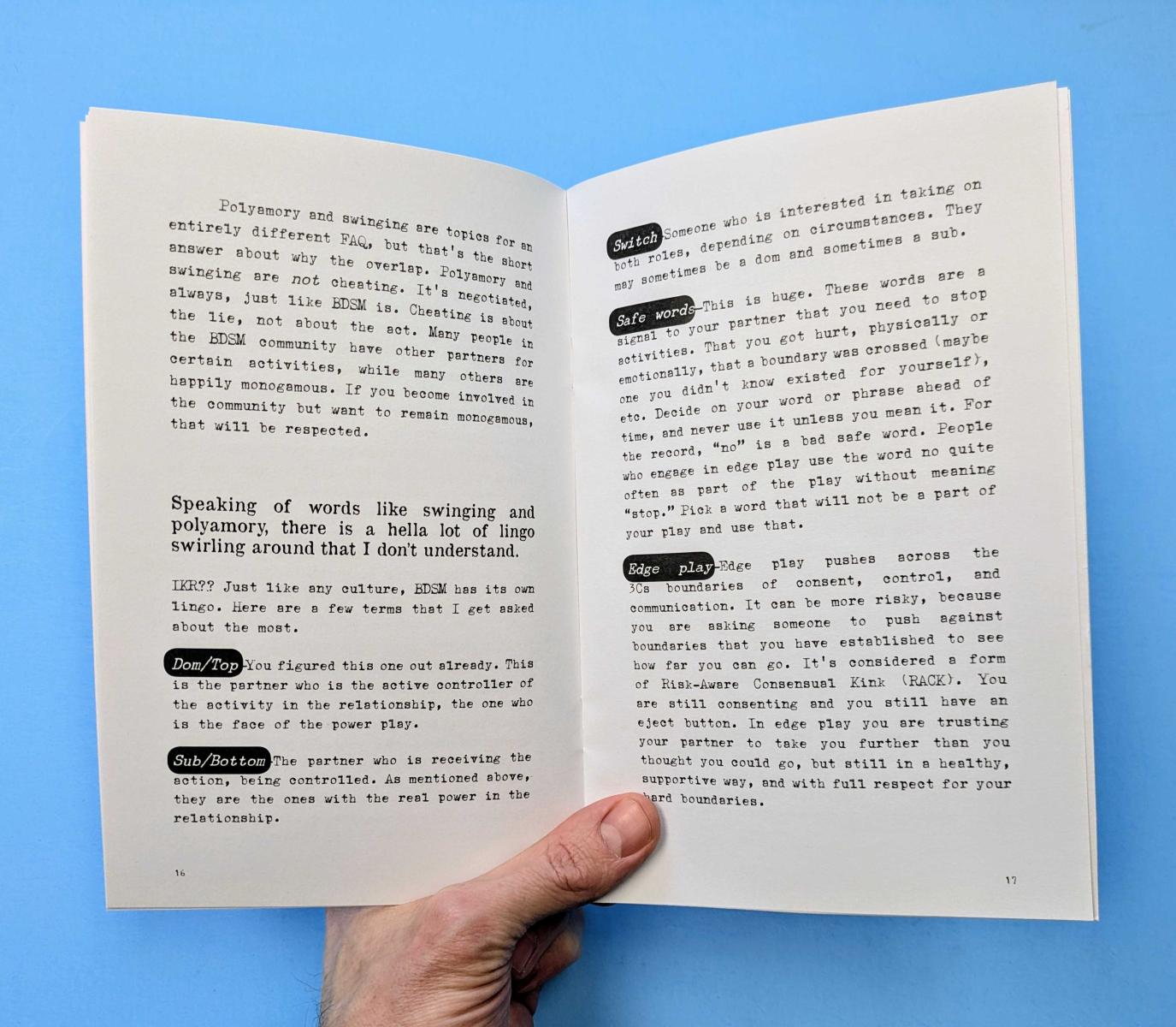 Zine - BDSM FAQ: Your Antidote to Fifty Shades of Grey