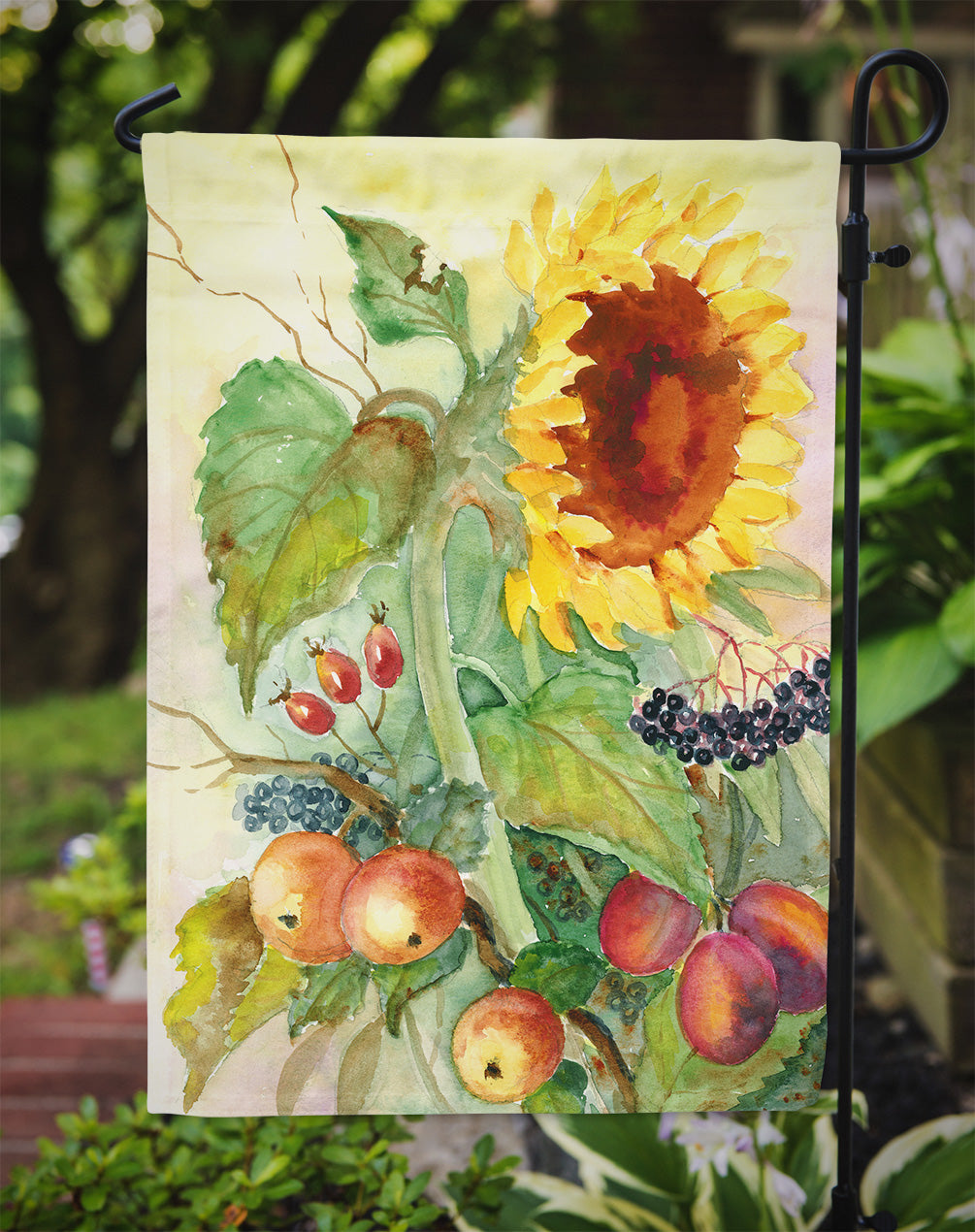 Autumn Flowers II by Maureen Bonfield Garden Flag Mailbox Decorative Yard Banner Outside Patio Artwork for Flower Beds, Garden Size, Multicolor
