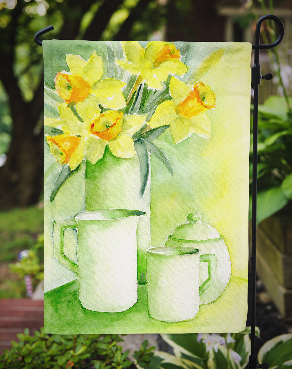 Yellow Daffodils by Maureen Bonfield Garden Flag Mailbox Decorative Yard Banner Outside Patio Artwork for Flower Beds, Garden Size, Multicolor