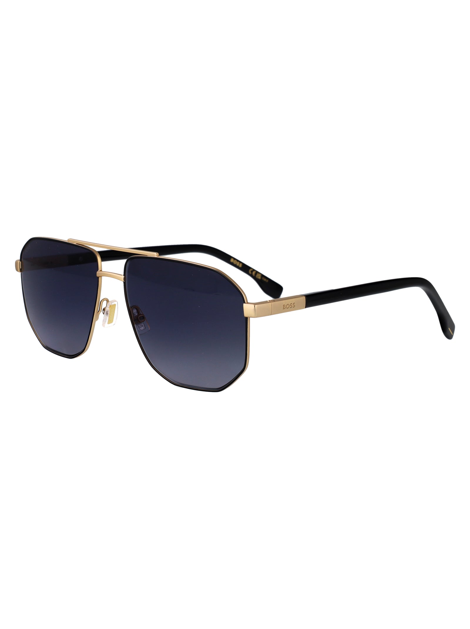HUGO BOSS Men's Matte Steel Sunglasses