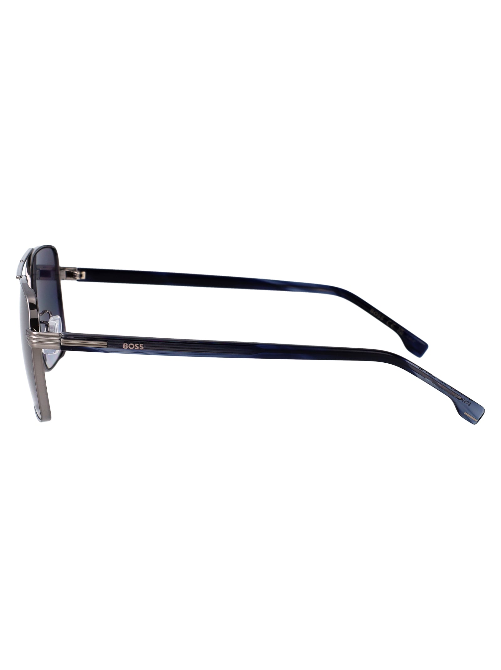 HUGO BOSS Ruthenium Steel Sunglasses for Men