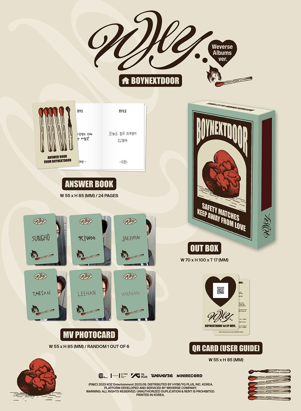 BoyNextDoor 1st Ep Album- Why.. (Weverse Albums Ver.)