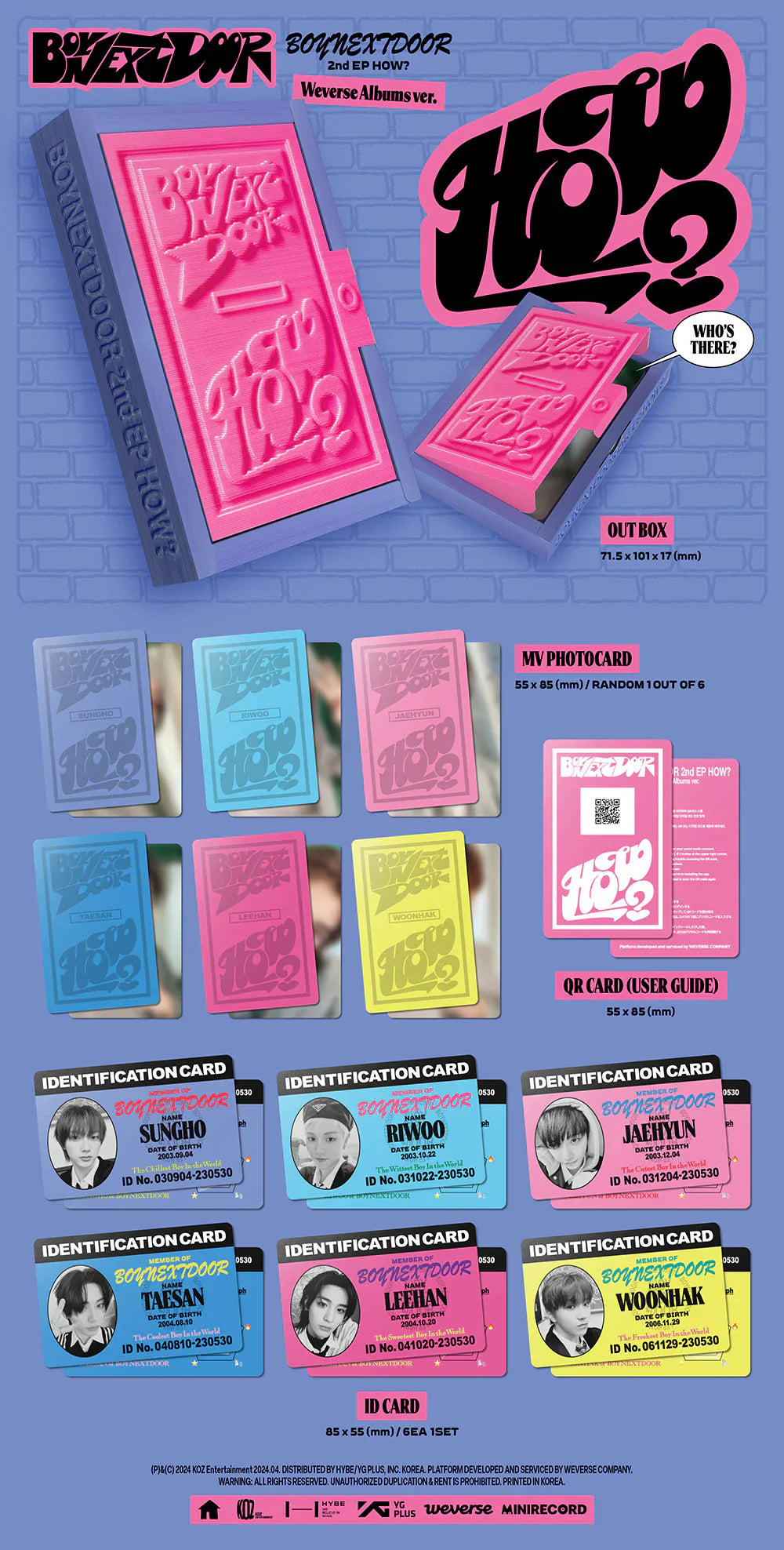BoyNextDoor 2nd Ep Album - How? (Weverse Album Ver.)