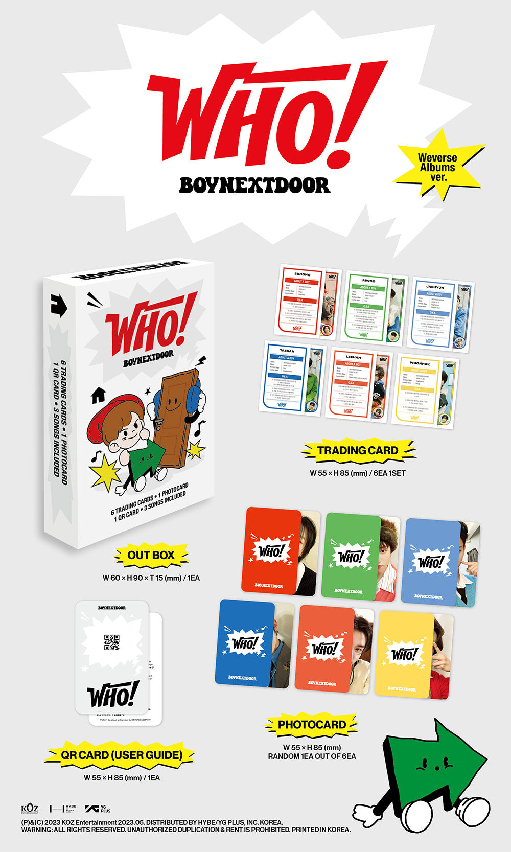 BoyNextDoor 1st Single - Who 1st Single Album (Weverse Albums Ver)
