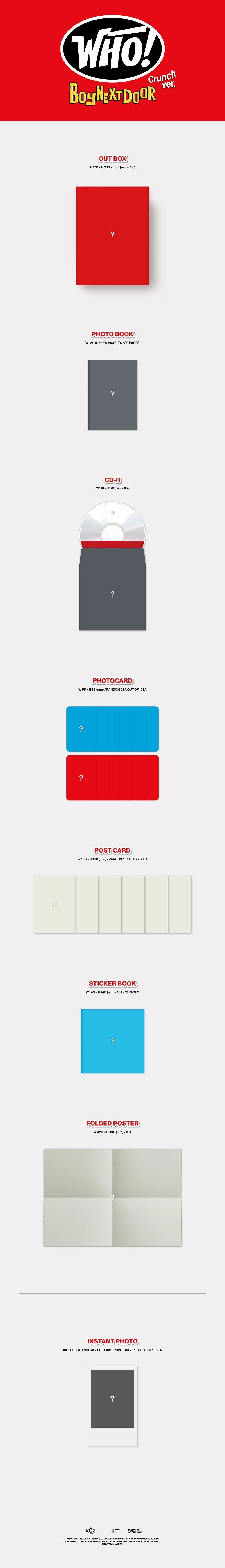 BoyNextDoor 1st Single Album - Who