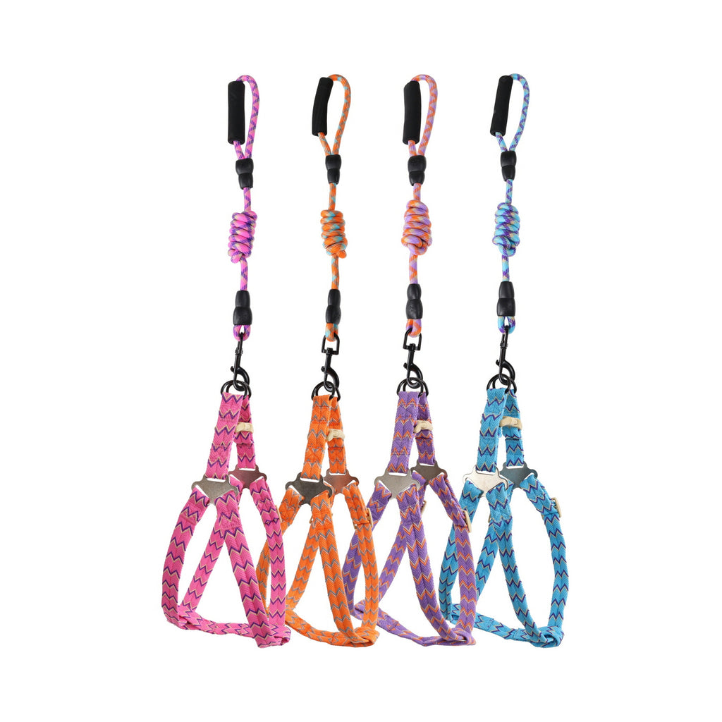 Bonita Pet: Zig-Zag Dog Harness and Leash Set - MEDIUM