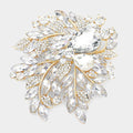 Floral Crystal Rhinestone Bouquet Brooch / Pendant