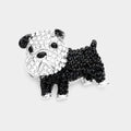 Rhinestone Bulldog Pin Brooch